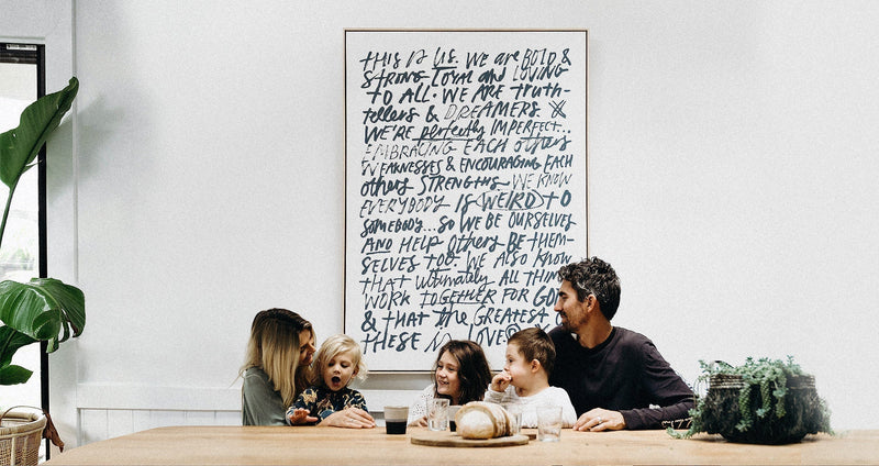 FAMILY MANTRA – BLACK UNFRAMED (50% OFF SALE)