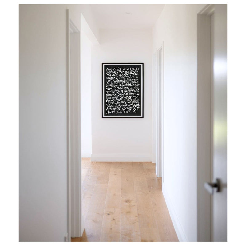 FAMILY MANTRA – BLACK UNFRAMED (50% OFF SALE)